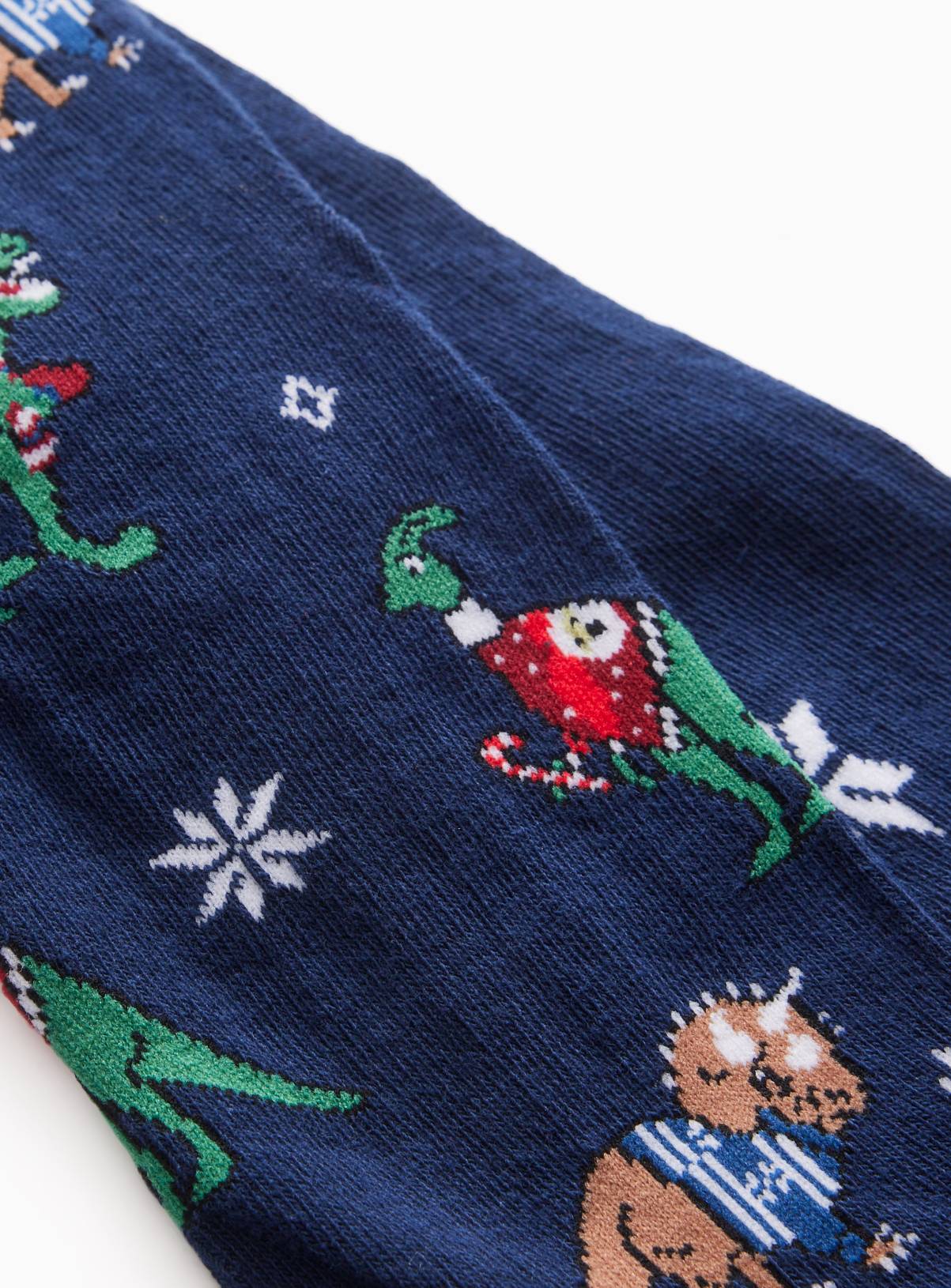 Christmas Dinosaur Novelty Ankle Socks 2-Pack 6-8.5 - Image 2