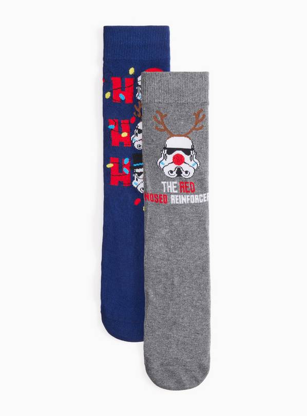 Star Wars Stormtrooper Christmas Socks 2-Pack 6-8.5
