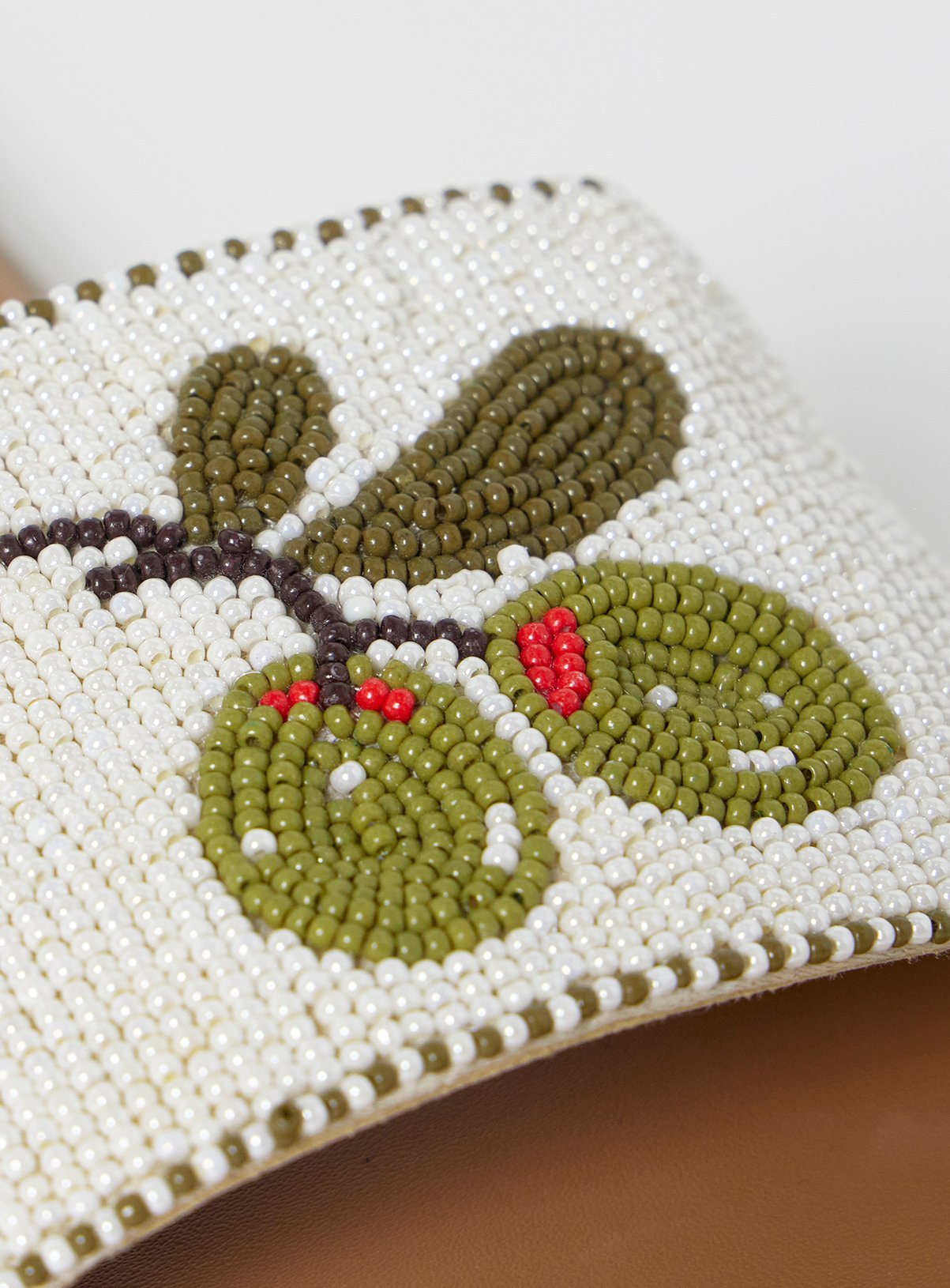 SIMPLY BE Beaded Fruit Mules Wide Fit Beige 7 - Image 4 thumbnail