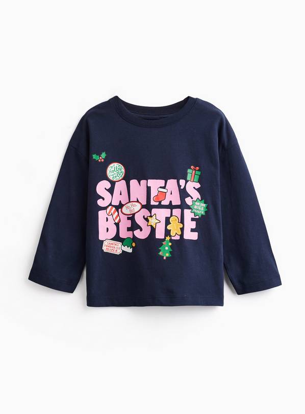 Santa’s Bestie Christmas Long Sleeve T-Shirt 3-4 years
