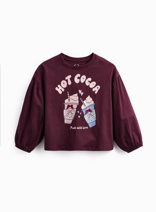 Purple Hot Cocoa Sequin Long Sleeve Top 4-5 years