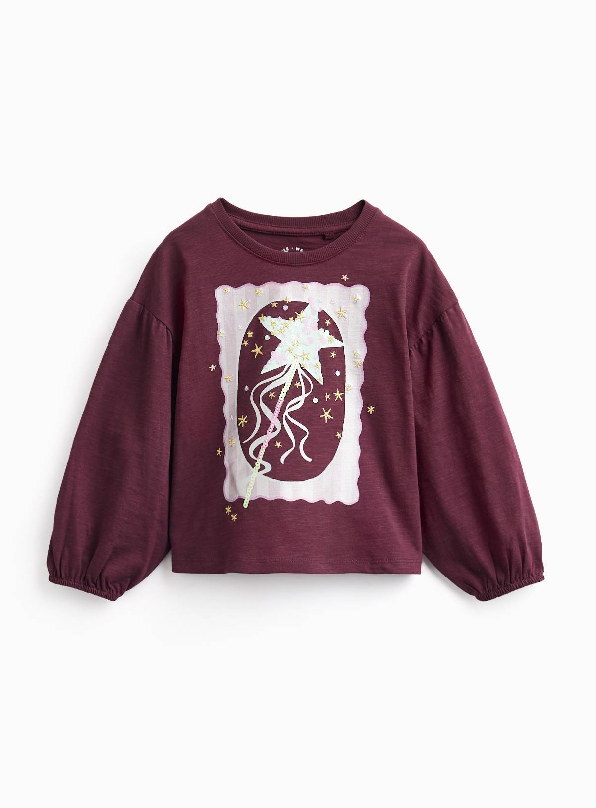 Fairy Wand Sequin Long Sleeve Top 5-6 years - Image 1