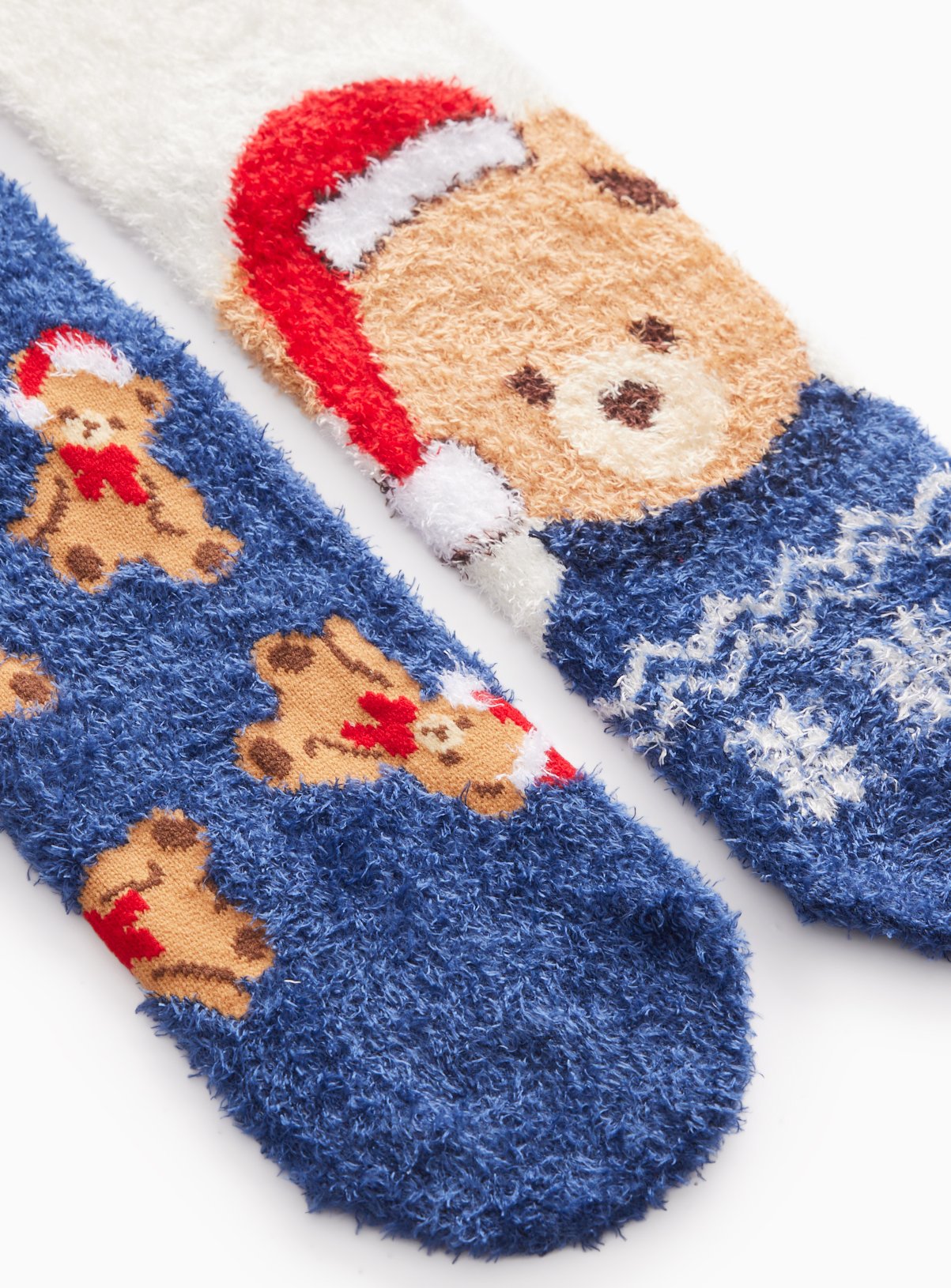 Family Matching Bear Cosy Socks 2-Pack 6-8.5 - Image 2 thumbnail