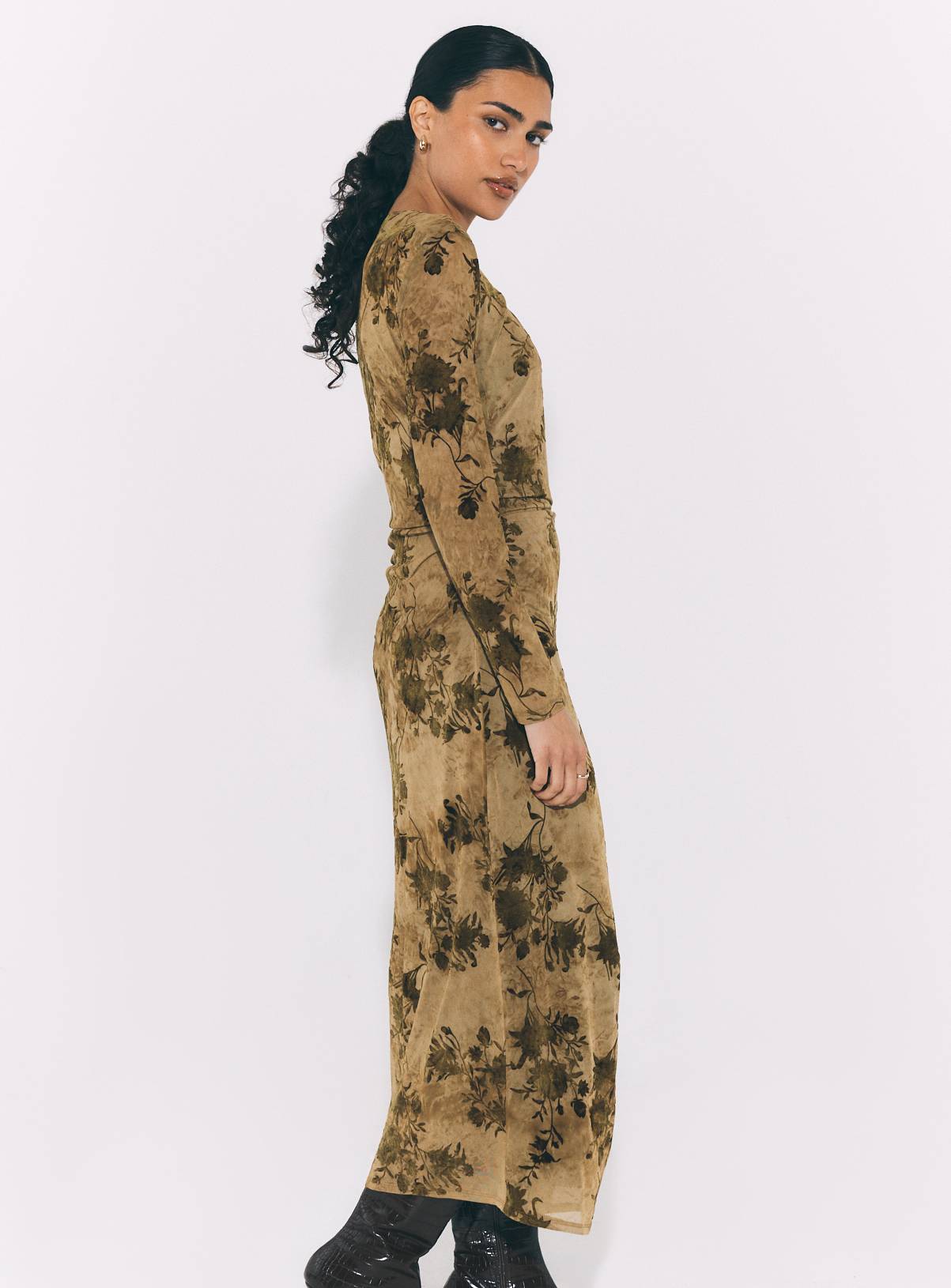 Green Devore Dress 20 - Image 3