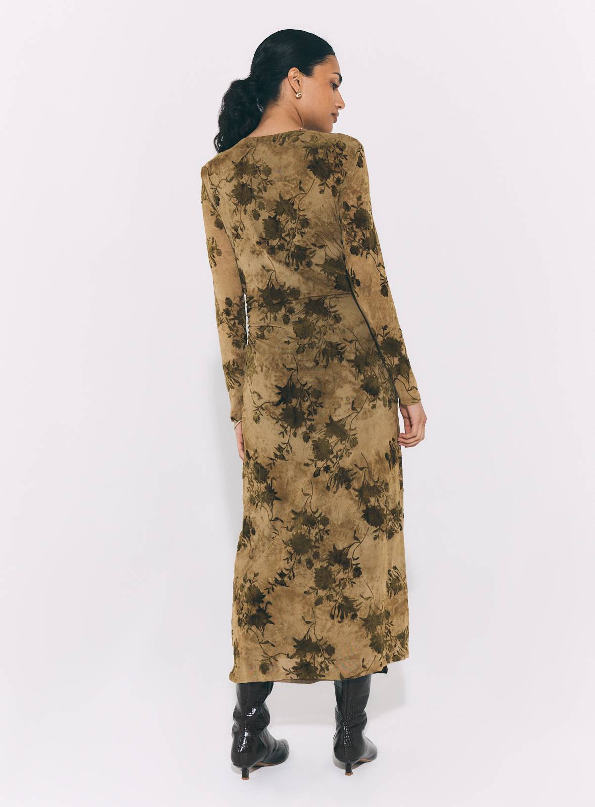 Green Devore Dress 20 - Image 4