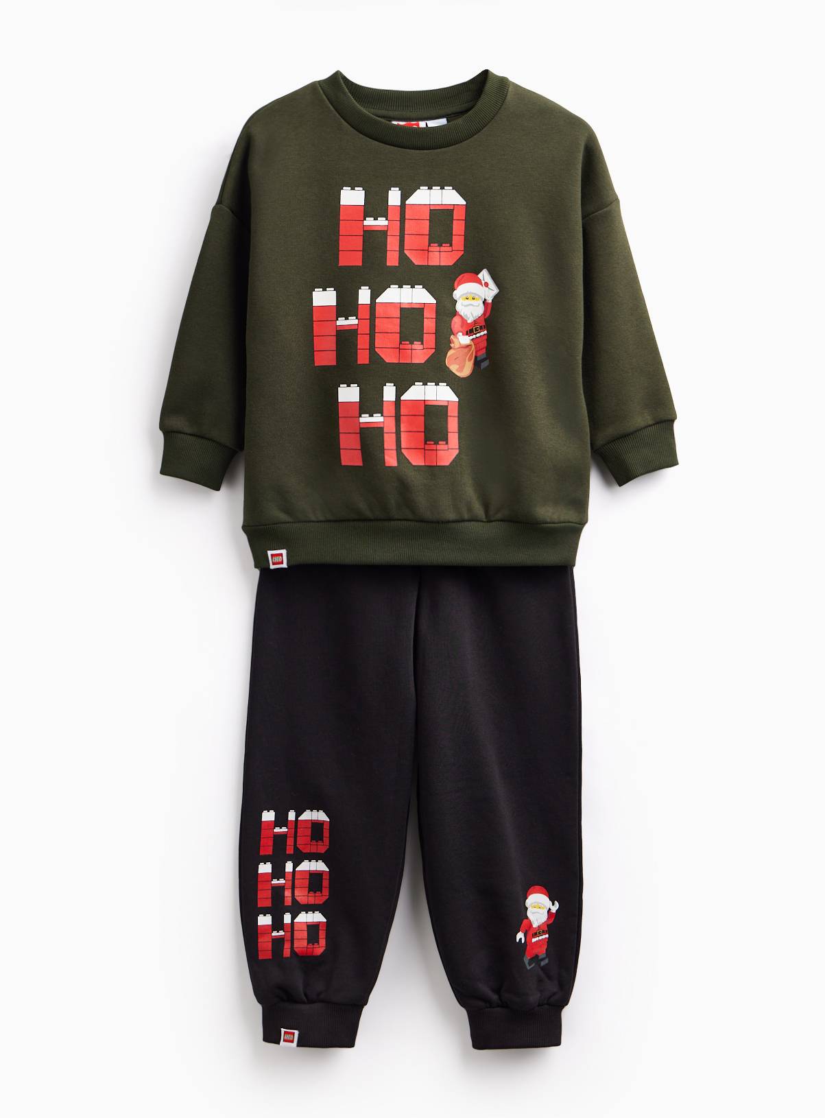 Dark Green LEGO Christmas Jogger Set 7-8 years - Image 1