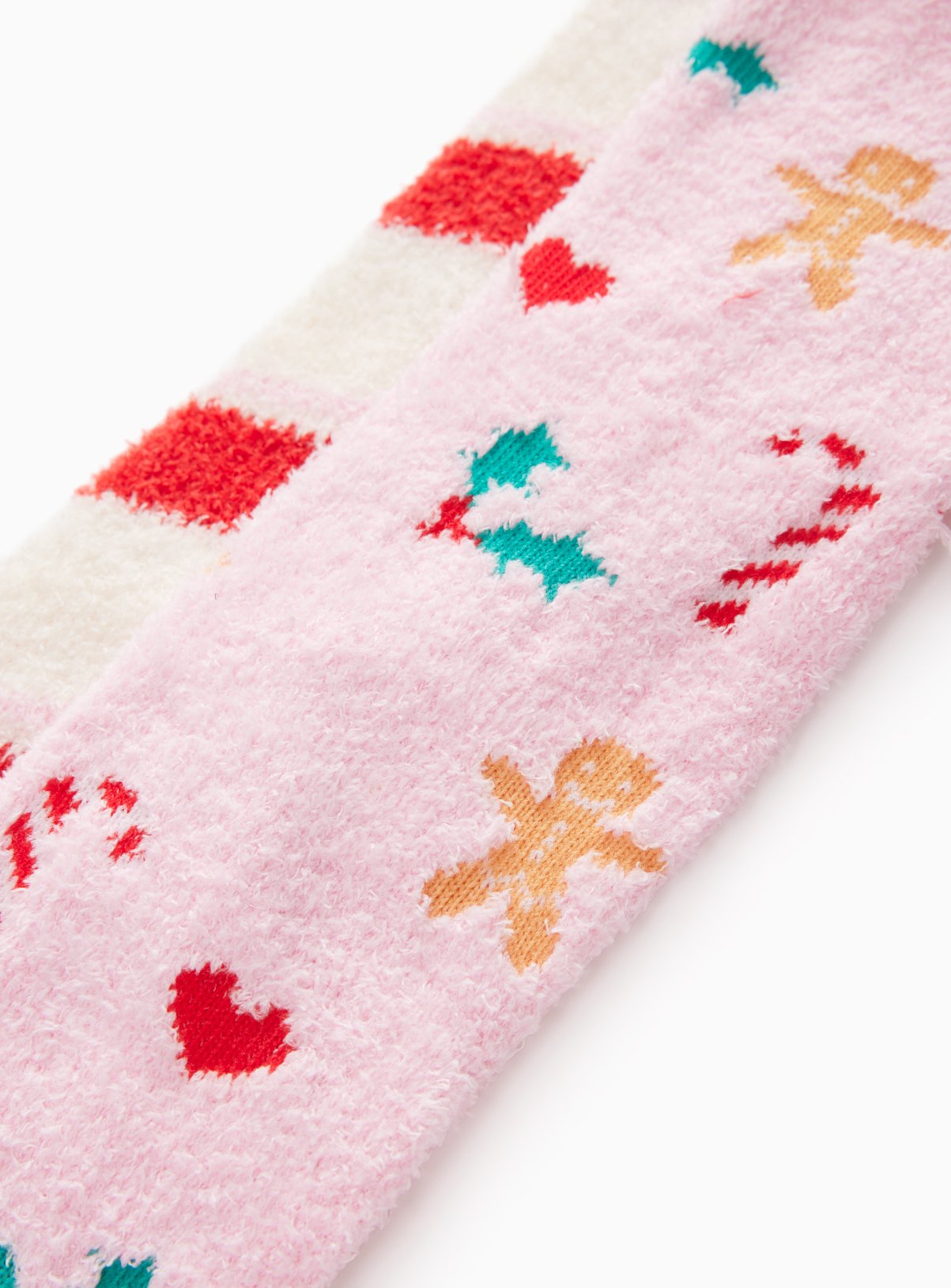 Gingerbread & Candy Cane Cosy Socks 2-Pack 12.5-3.5 - Image 2 thumbnail