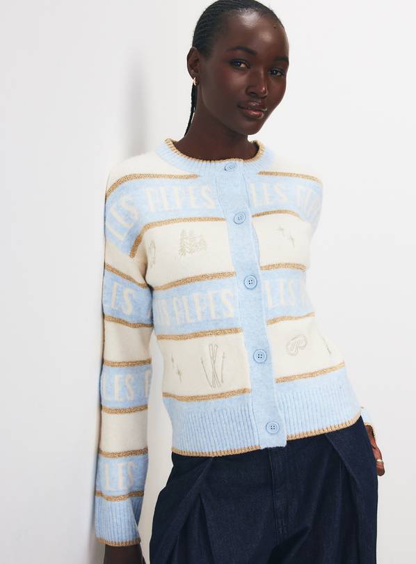 Les Alpes Ribbed Cardigan S