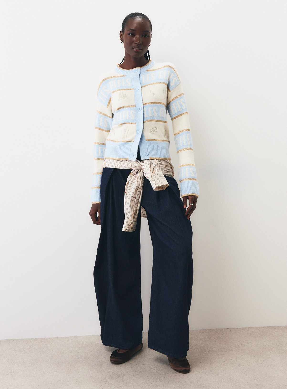 Les Alpes Ribbed Cardigan L - Image 3 thumbnail