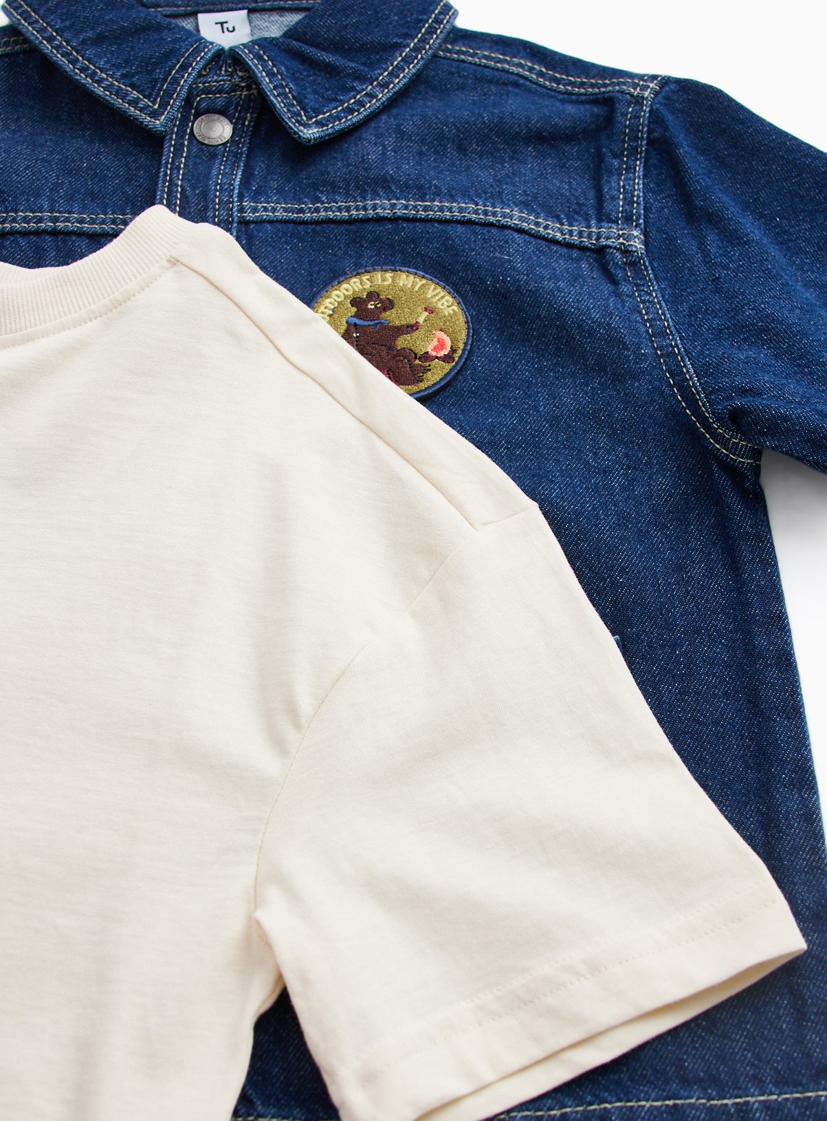 Great Outdoors Denim Patch Overshirt 4-5 years - Image 3 thumbnail