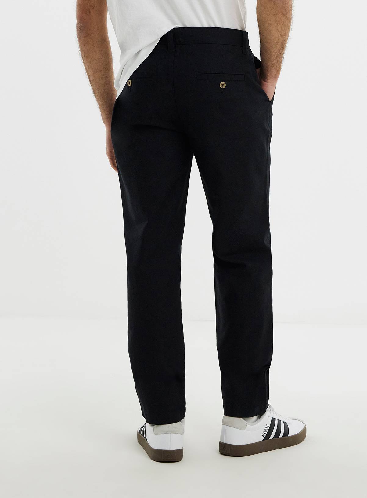 JACAMO Straight Fit Linen Chino Black 48R - Image 2