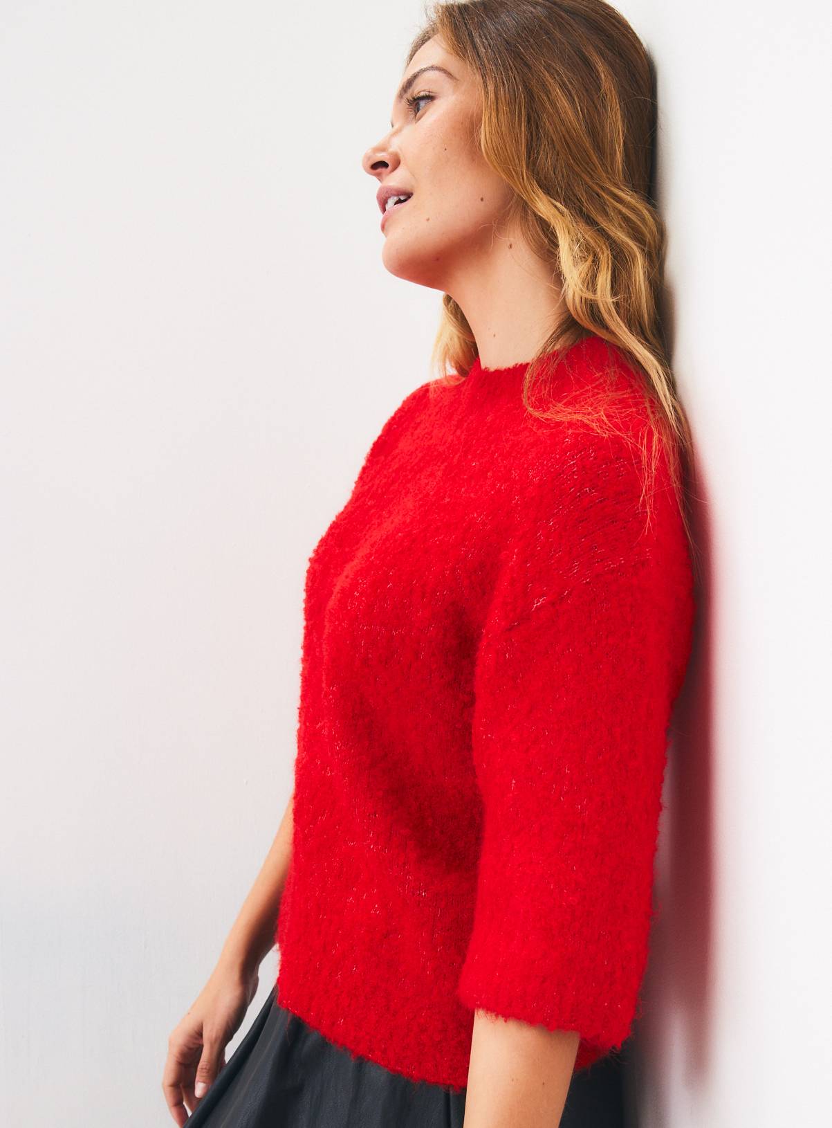 Red Boxy Fit Crewneck T-Shirt L - Image 2