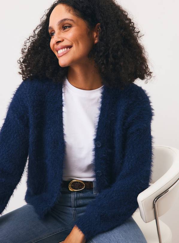 Eyelash Fancy Yarn Cardigan XL