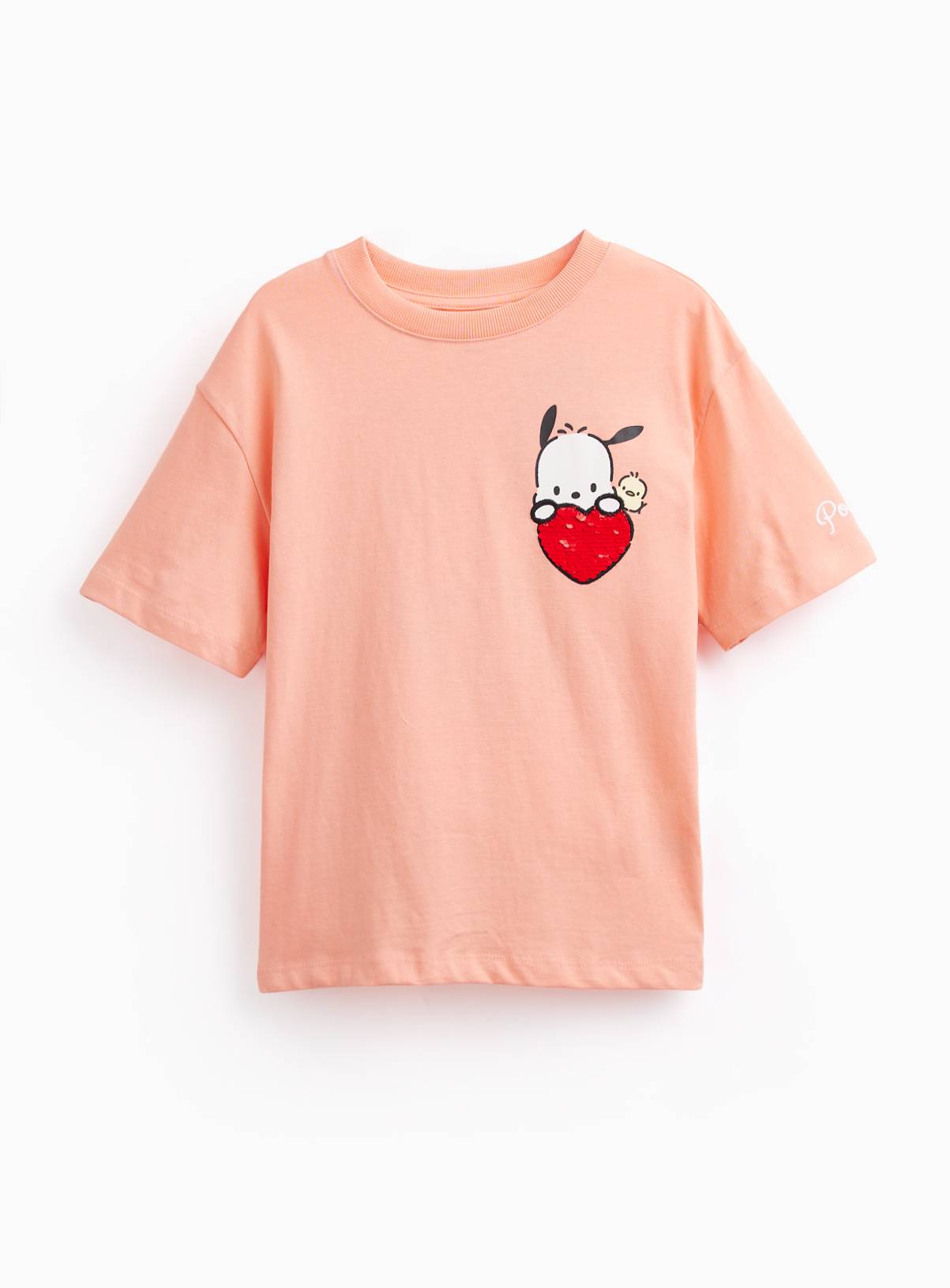 Coral Pochacco Character T-Shirt 7 years - Image 1