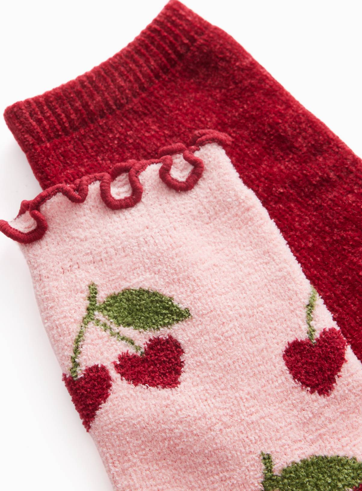 Cherry Heart Socks 2-Pack 4-8 - Image 2