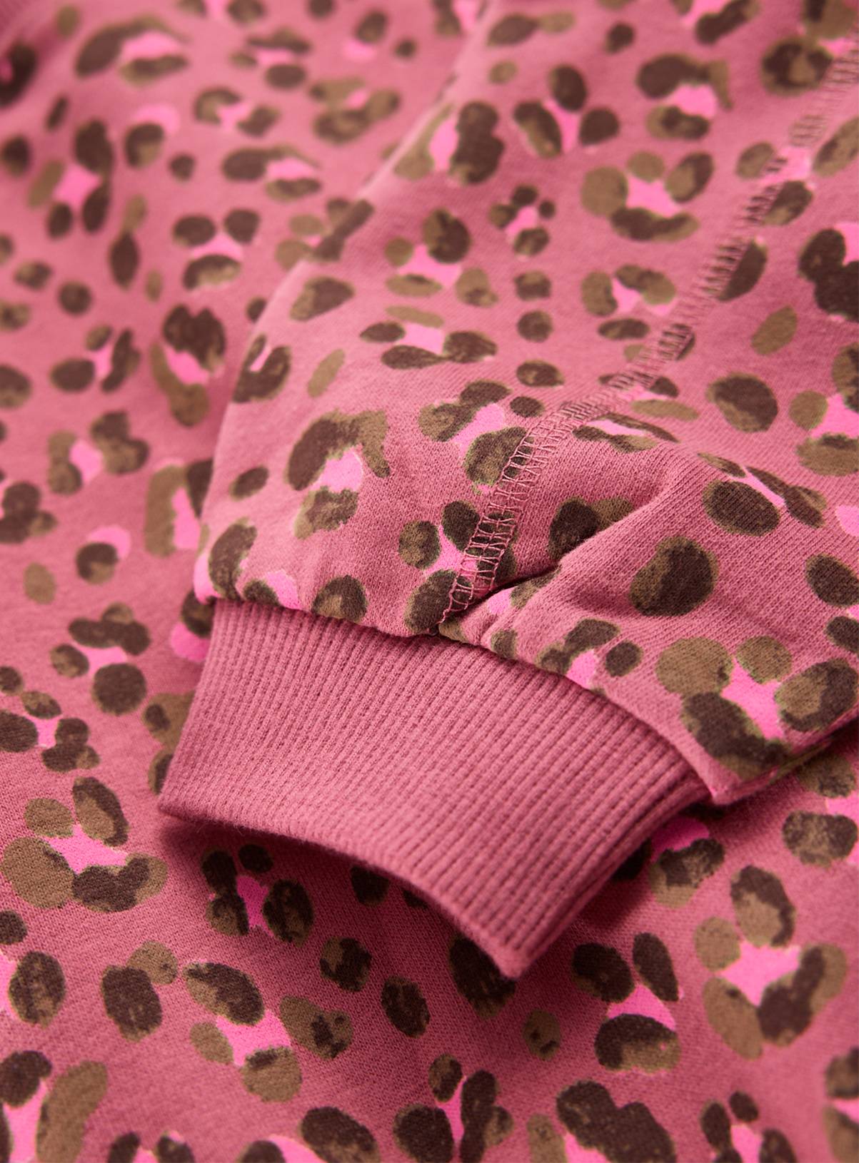 Pink Animal Print Crewneck Sweater 1-2 years - Image 2