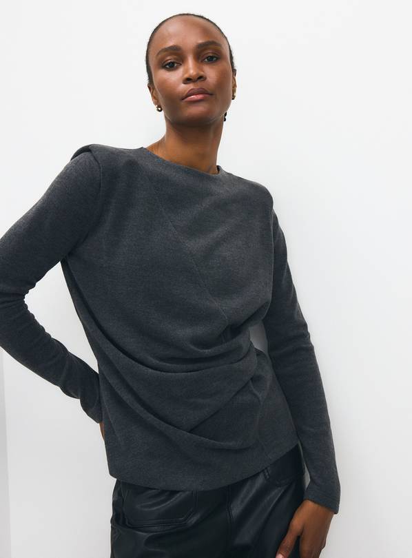 Soft Touch Shoulder Pad Long Sleeve Top 6