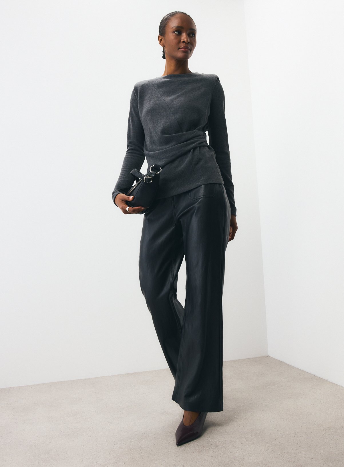 Soft Touch Shoulder Pad Long Sleeve Top 24 - Image 2 thumbnail