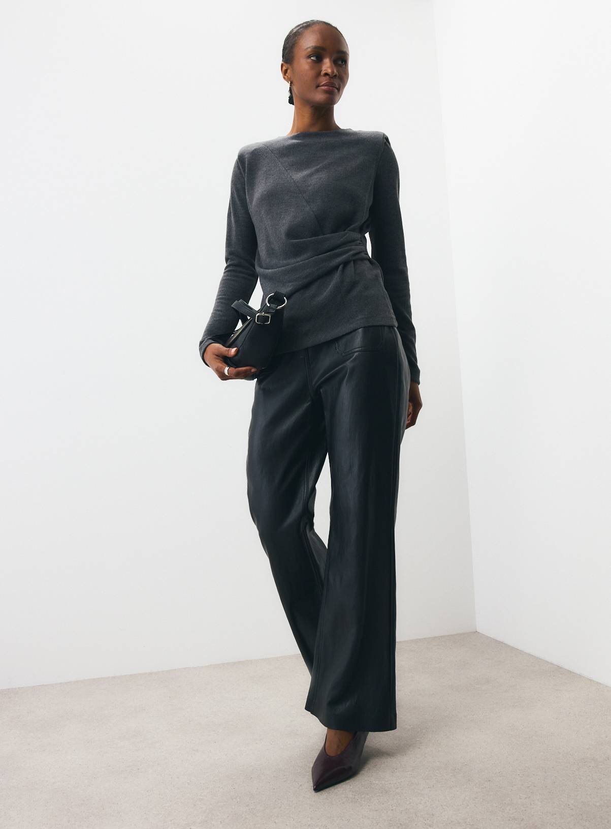 Soft Touch Shoulder Pad Long Sleeve Top 24 - Image 2