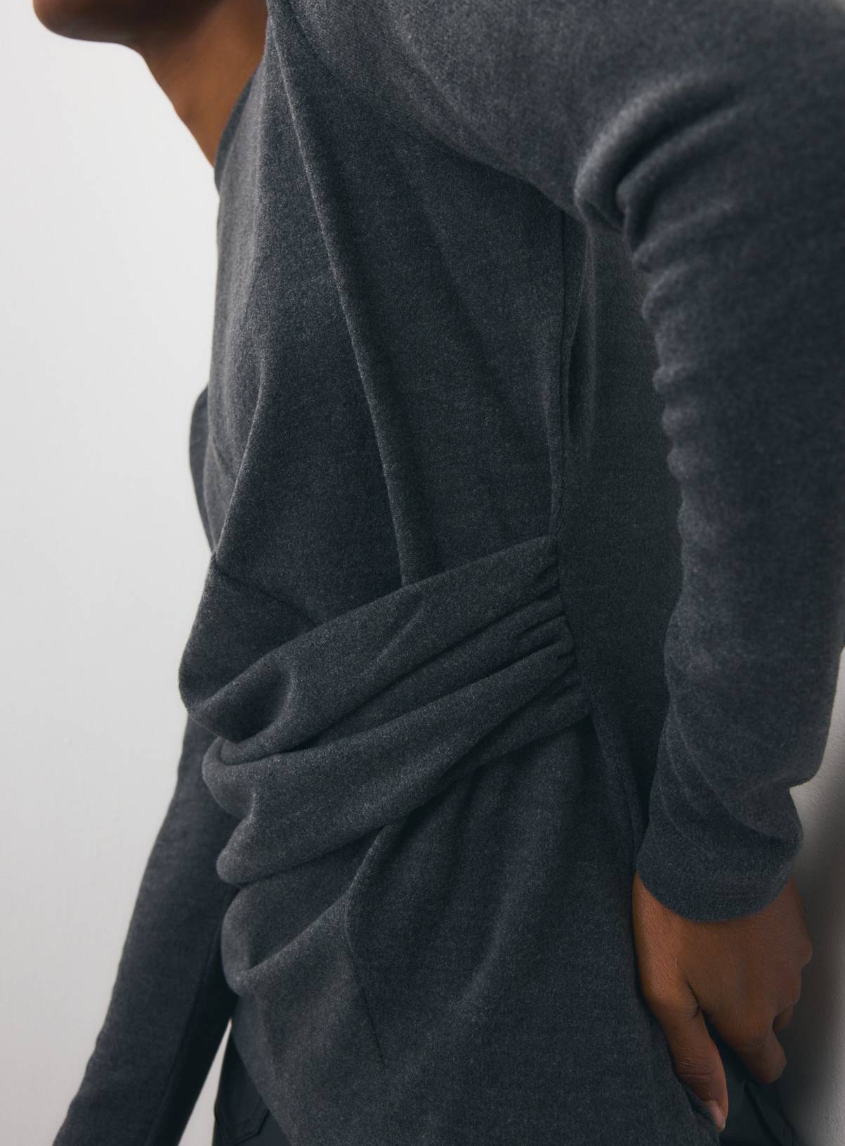 Soft Touch Shoulder Pad Long Sleeve Top 24 - Image 3