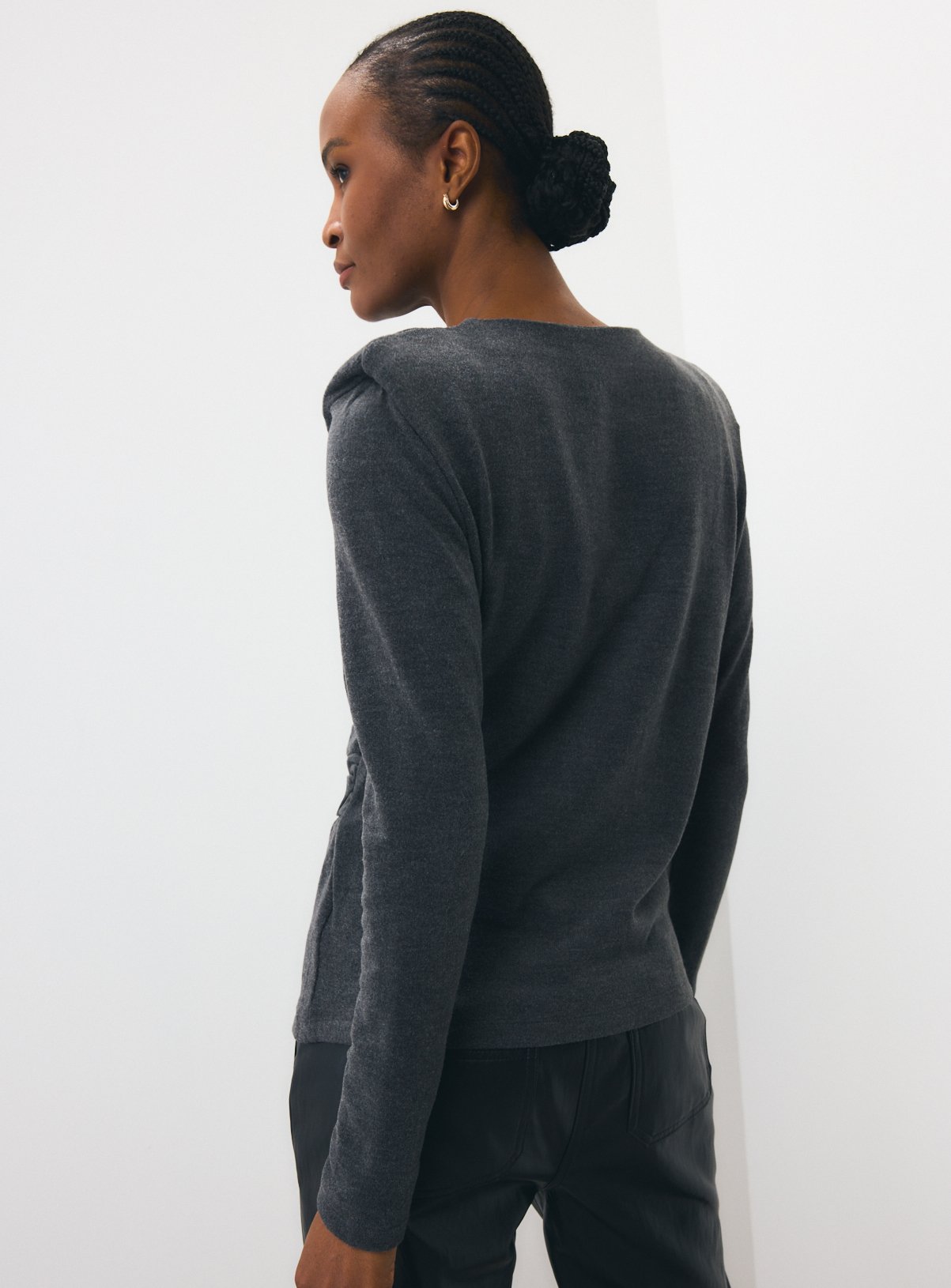 Soft Touch Shoulder Pad Long Sleeve Top 24 - Image 4 thumbnail