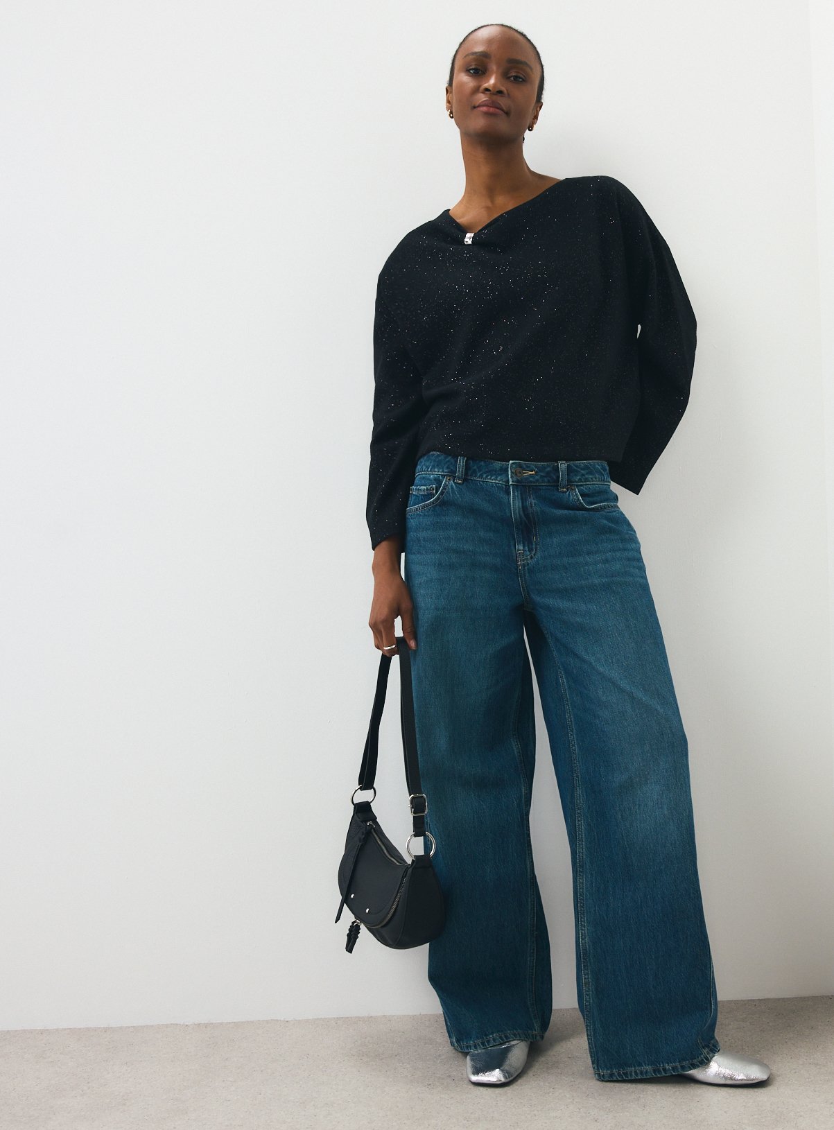 Black Sparkle Trim Top XXL - Image 2 thumbnail