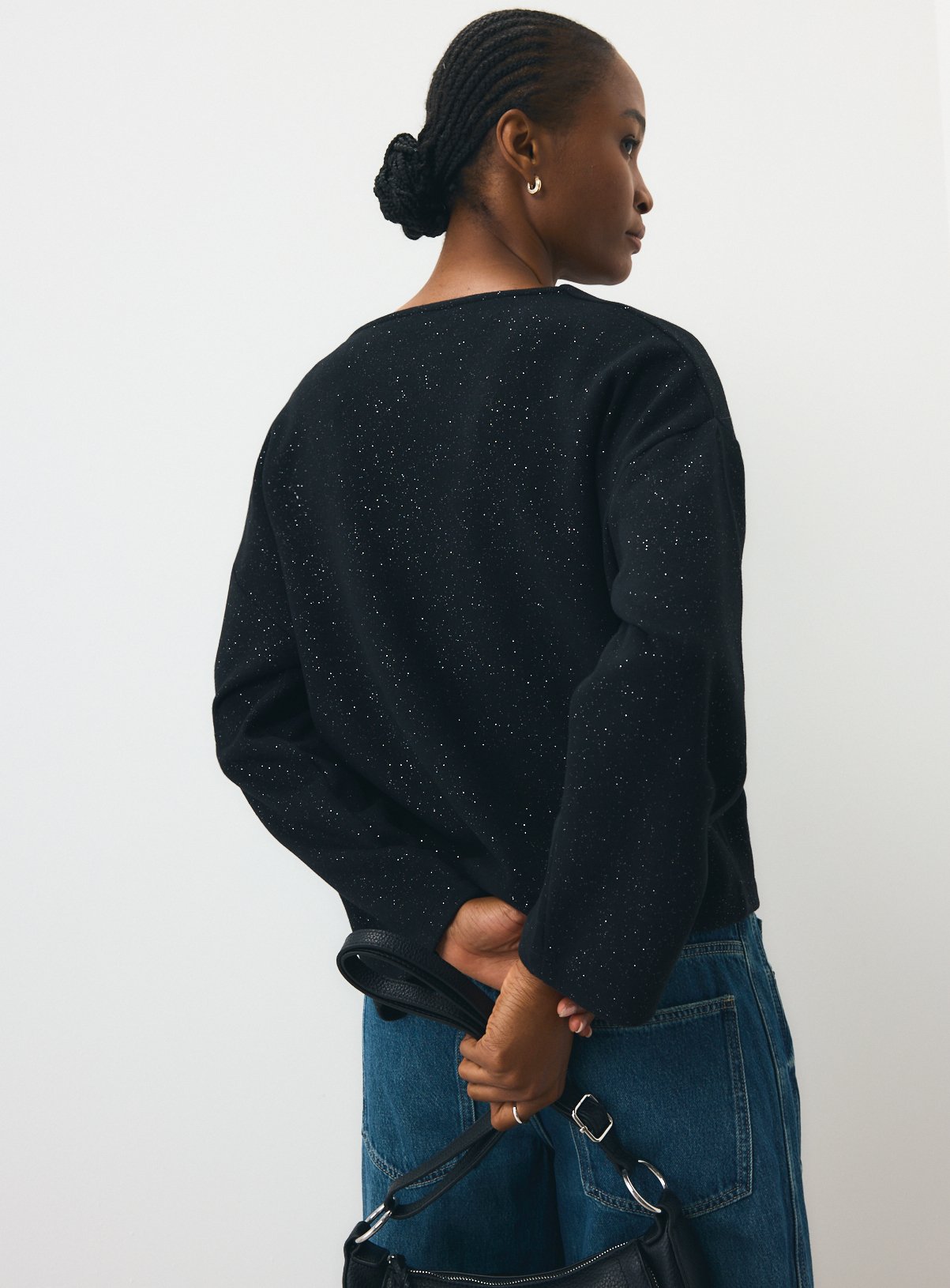 Black Sparkle Trim Top XXL - Image 4 thumbnail