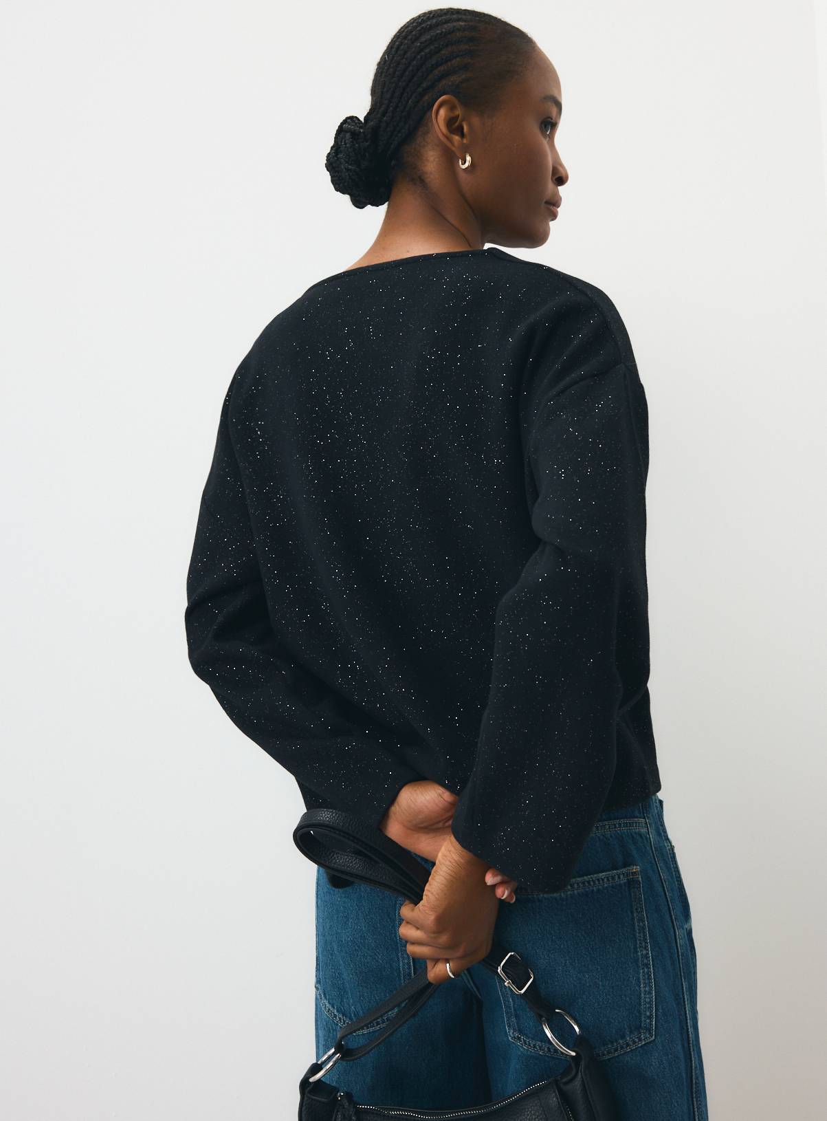 Black Sparkle Trim Top XXL - Image 4