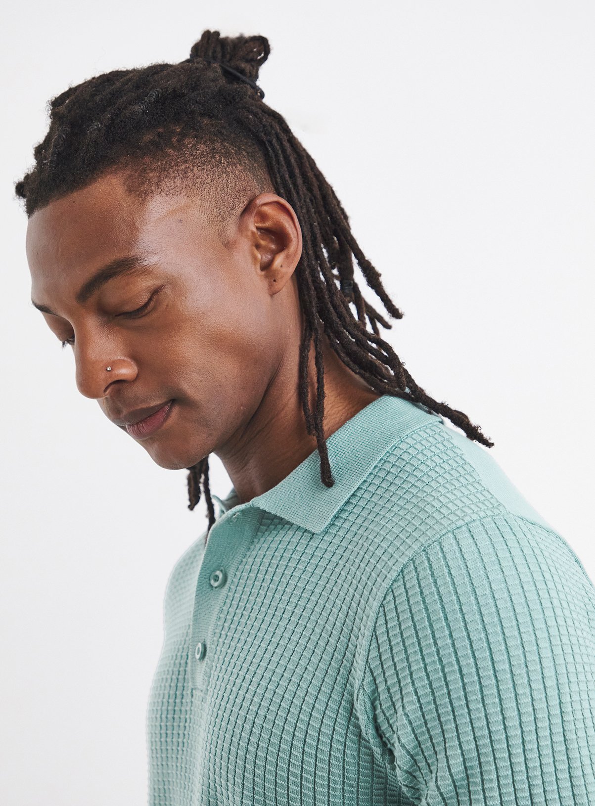 JACAMO Waffle Knitted Polo M - Image 4 thumbnail