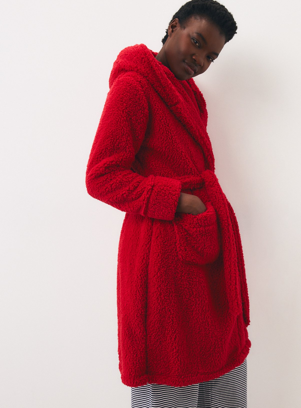 Red Borg Hooded Dressing Gown S - Image 1 thumbnail
