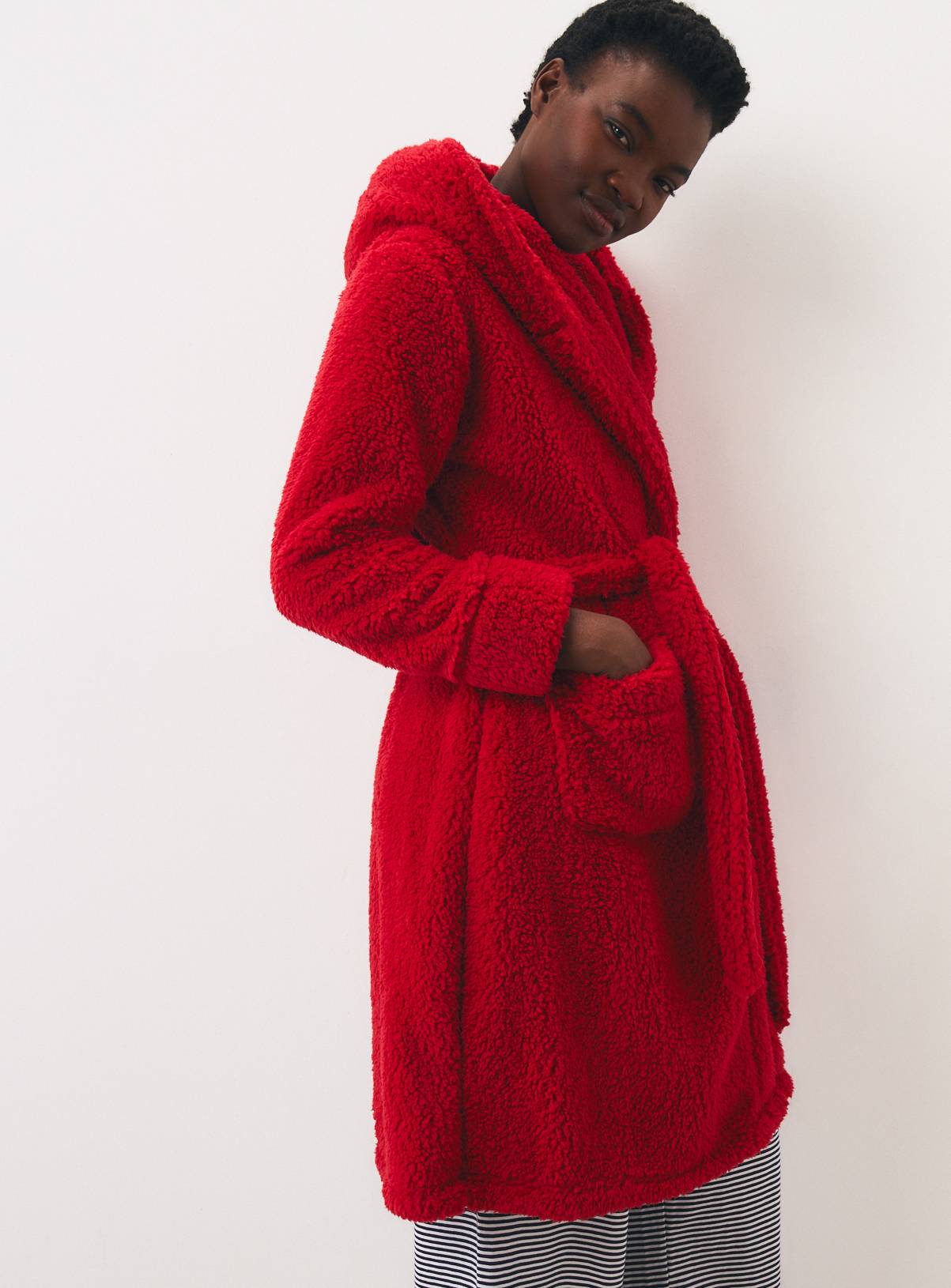Red Borg Hooded Dressing Gown S - Image 1
