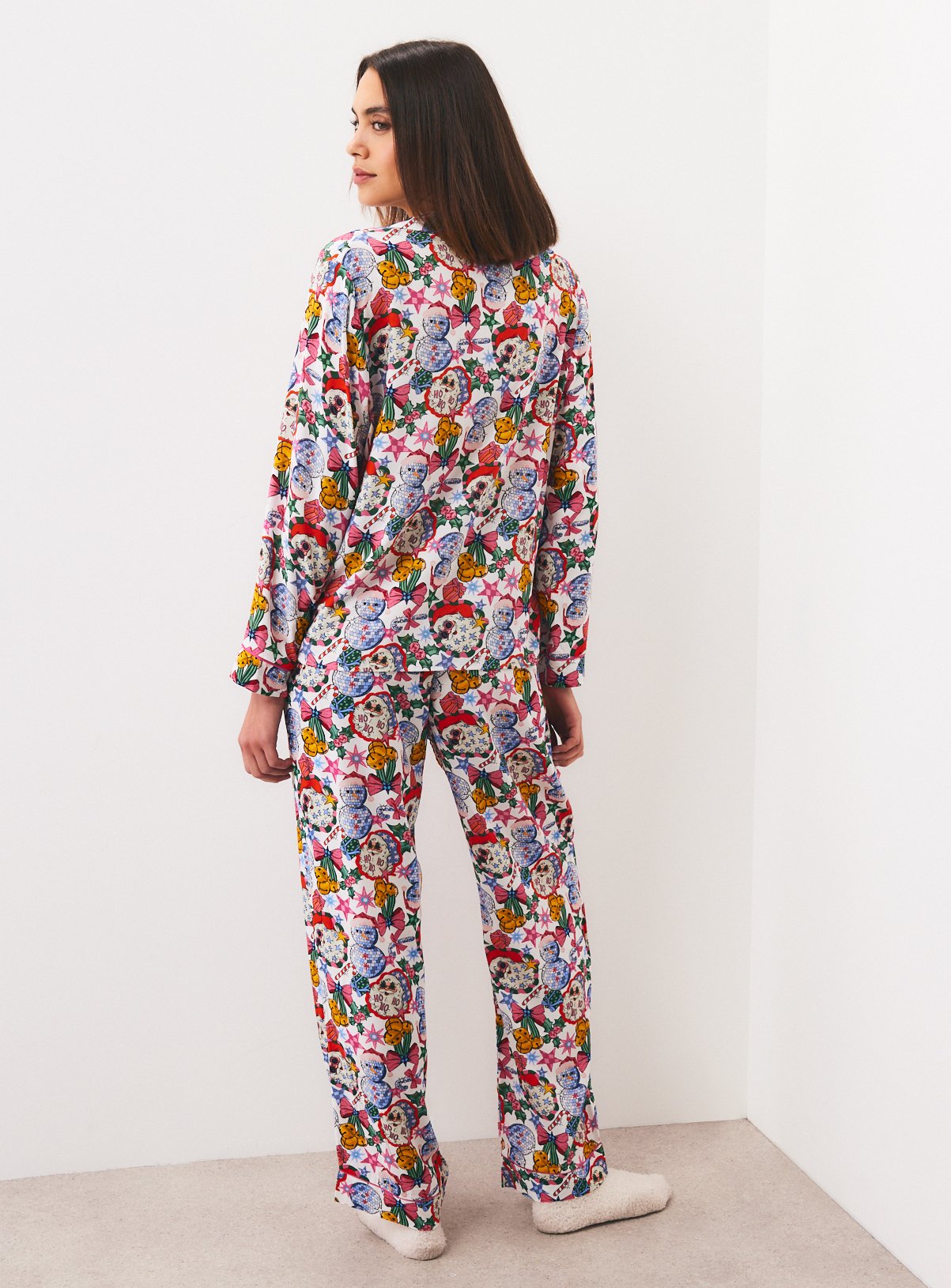 Christmas Disco Ball Santa Traditional Pyjamas S - Image 4 thumbnail