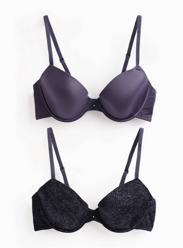 Indigo Plunge T-Shirt Bras 2 Pack 34B