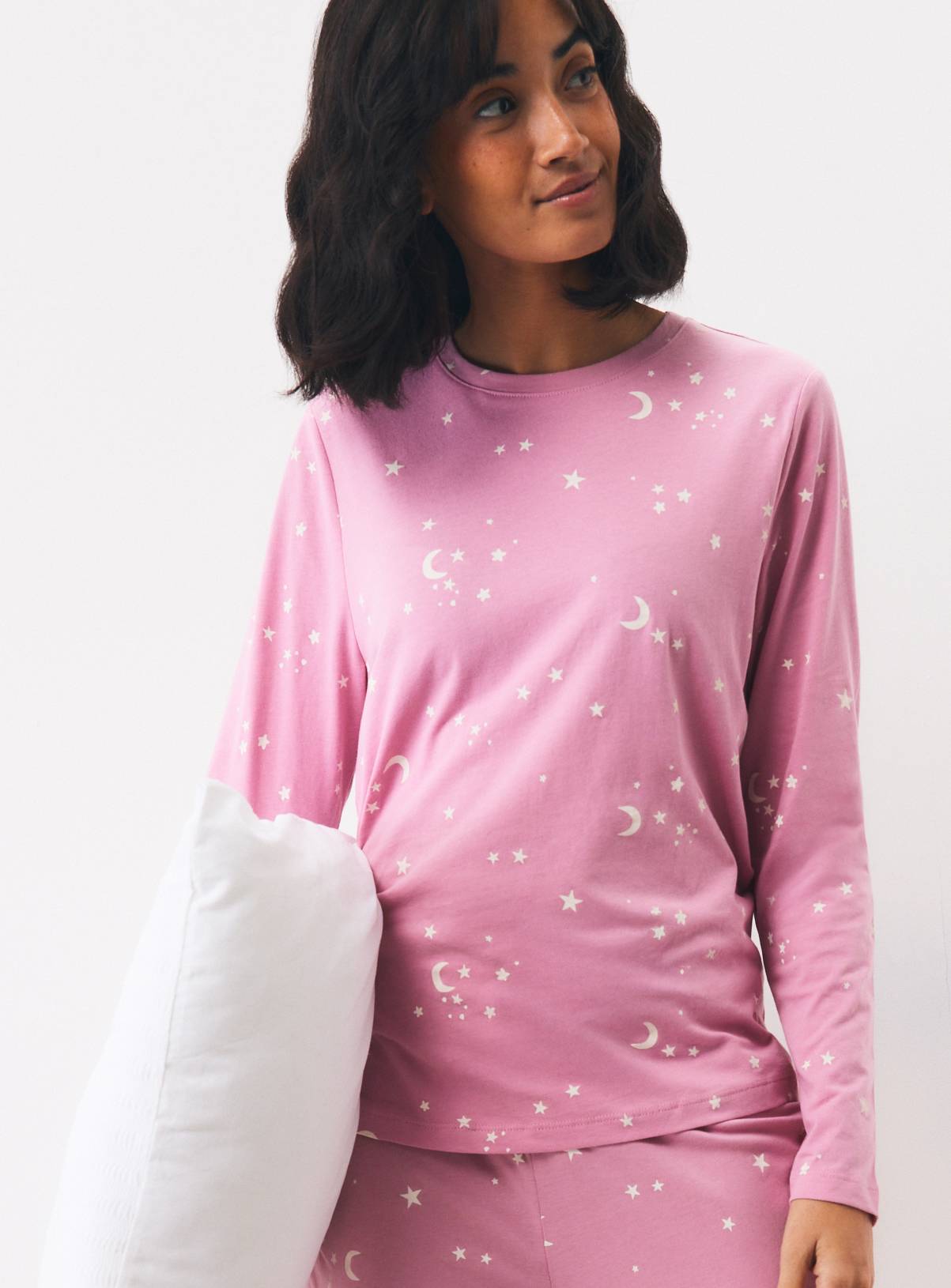 Pink Moon & Stars Long Sleeve Pyjama Set XXL - Image 1