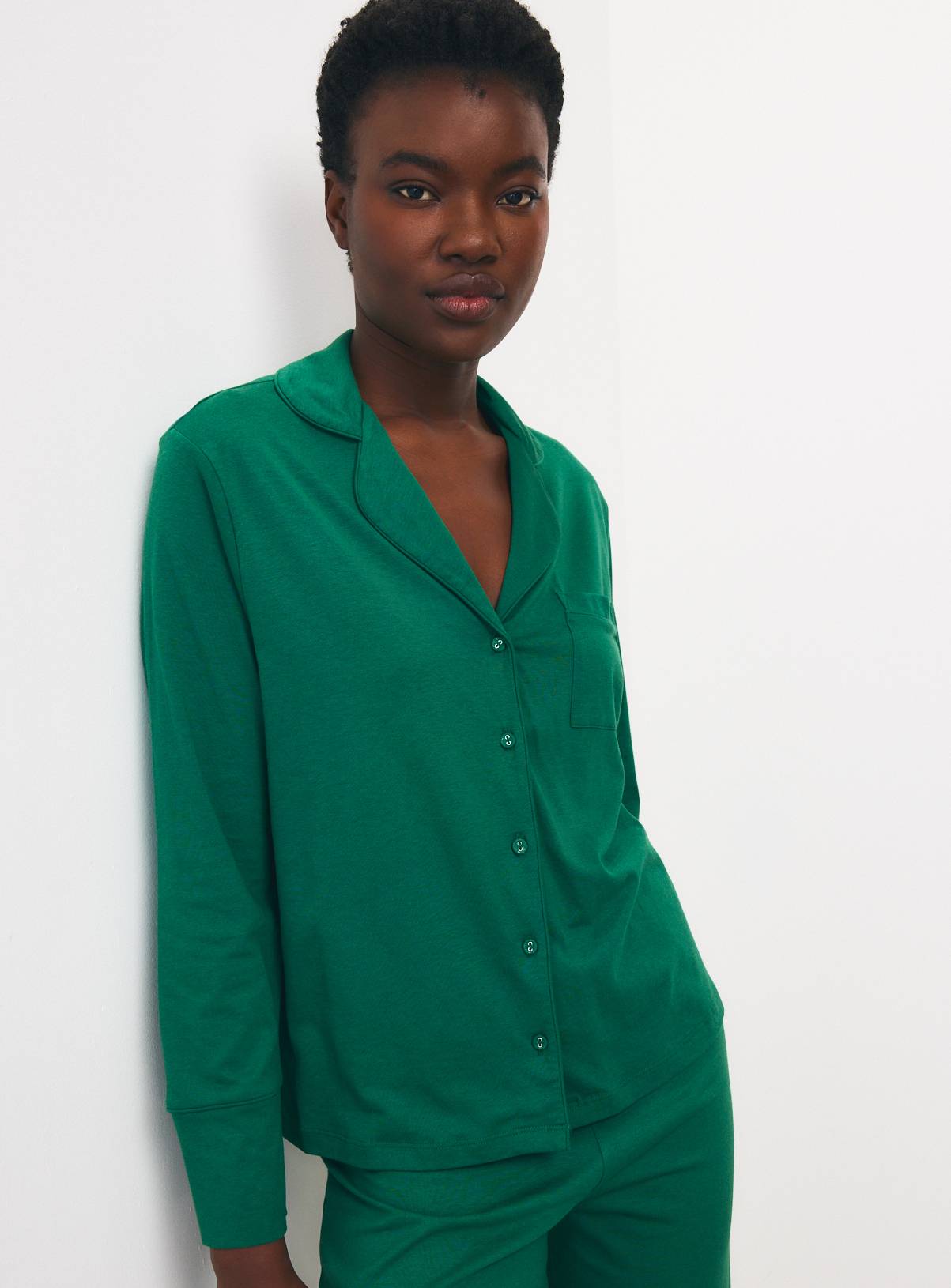 Green Christmas Modal Traditional Pyjama Set M - Image 2