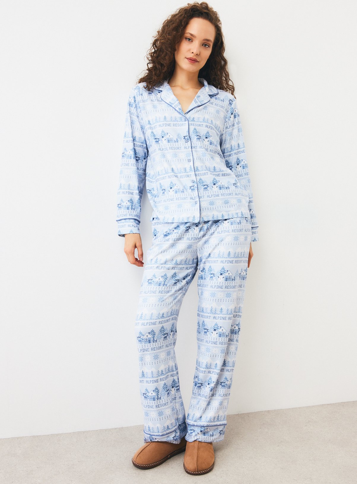 Festive Alpine Resort Traditional Pyjamas XS - Image 2 thumbnail
