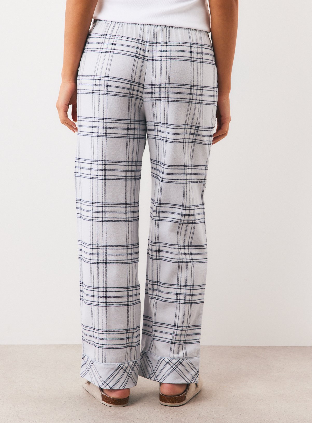 Blue Check Woven Pyjama Bottoms XL - Image 4 thumbnail