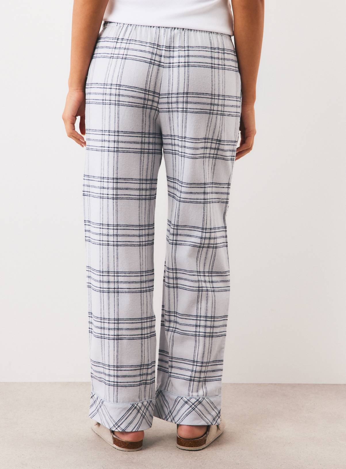 Blue Check Woven Pyjama Bottoms XL - Image 4