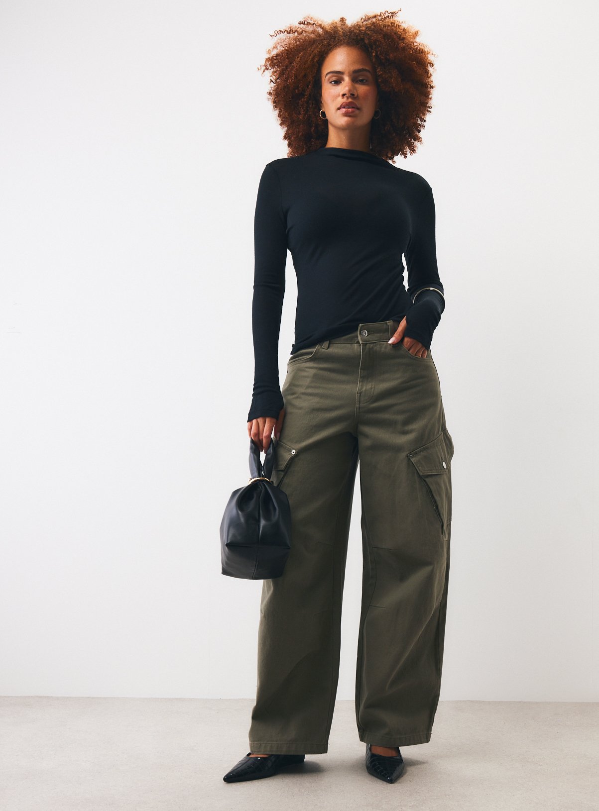 Black High Neck Top With Wool 16 - Image 2 thumbnail