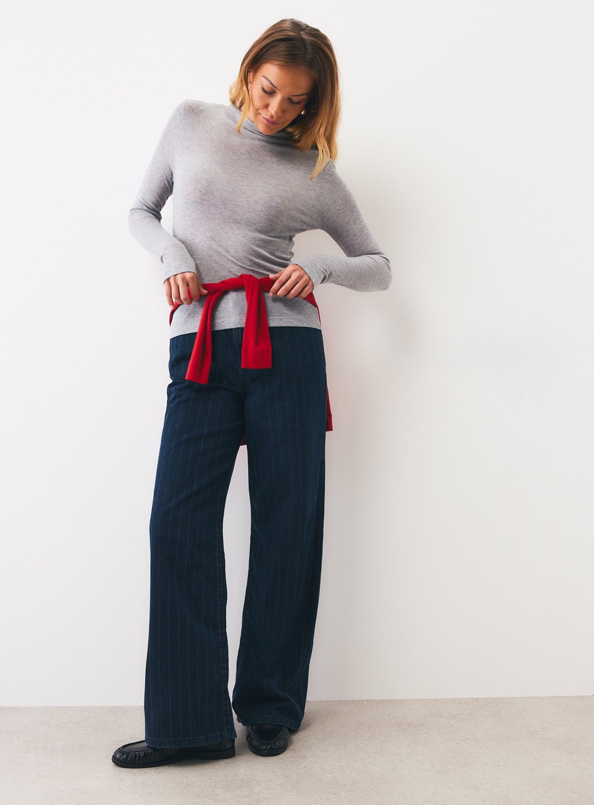 Grey High Neck Top With Wool 16 - Image 2 thumbnail