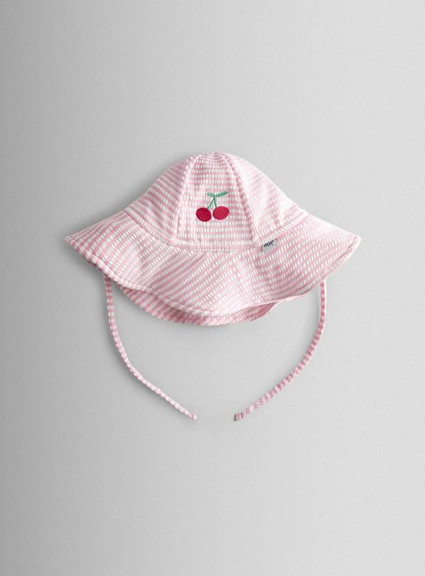 JOJO MAMAN BÉBÉ Cherry Stripe Floppy Sun Hat 6-12 months