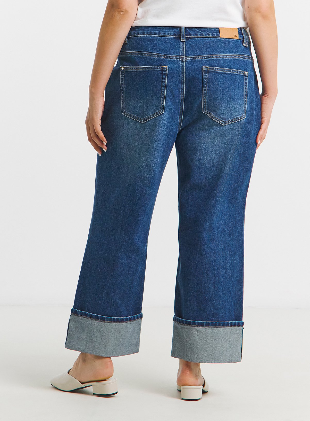 SIMPLY BE  Mid Wash Cropped Straight Leg Jeans 18 - Image 2 thumbnail