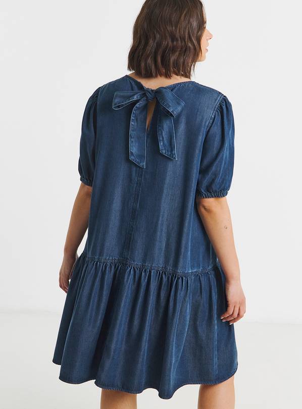 Buy SIMPLY BE Indigo Drop Waist Mini Denim Dress 10 | Mini dresses