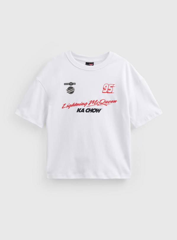 White Cars Lightning McQueen Graphic T-Shirt 3 years