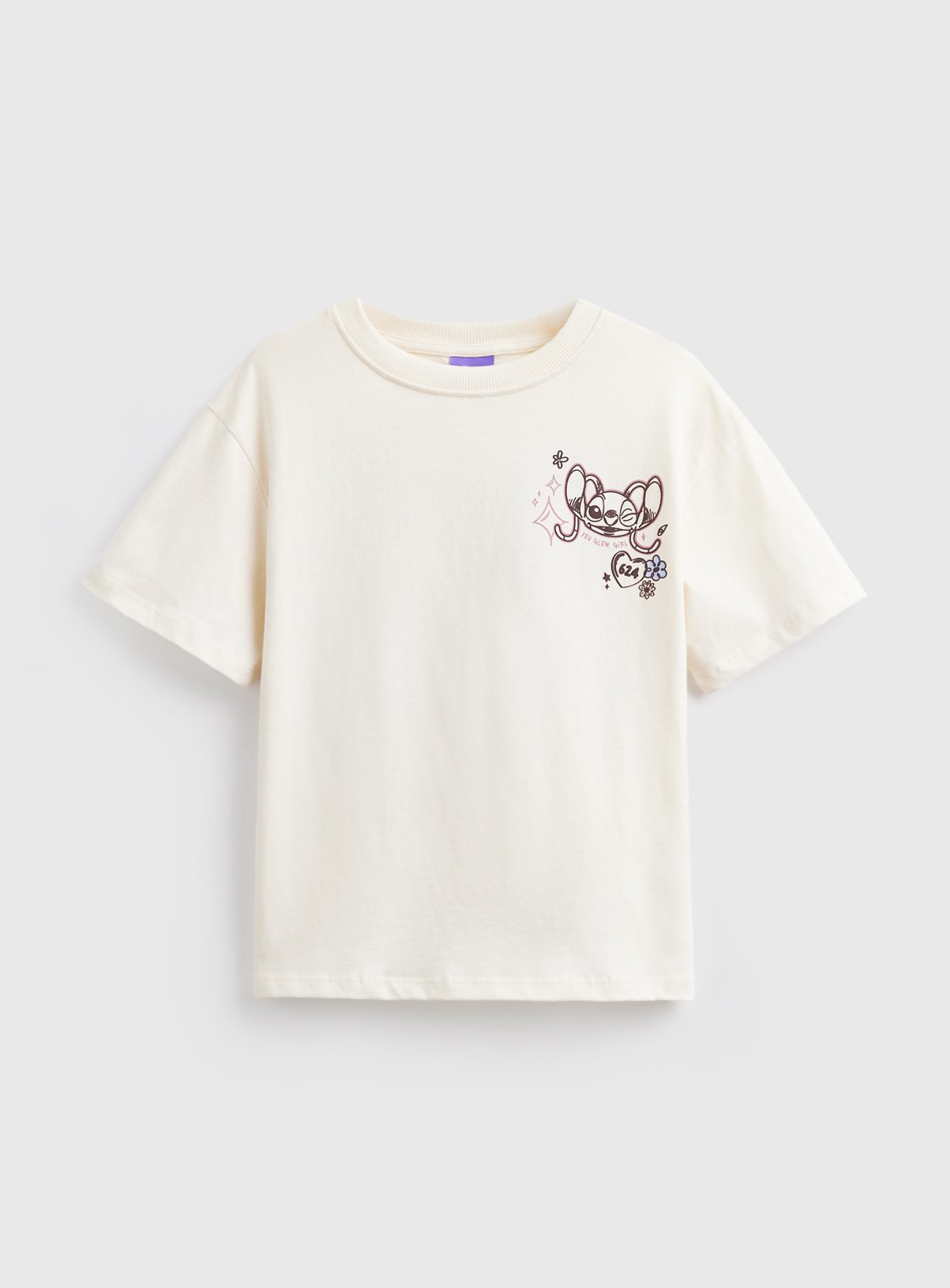 Cream Lilo & Stitch Graphic T-Shirt 13 years - Image 3 thumbnail