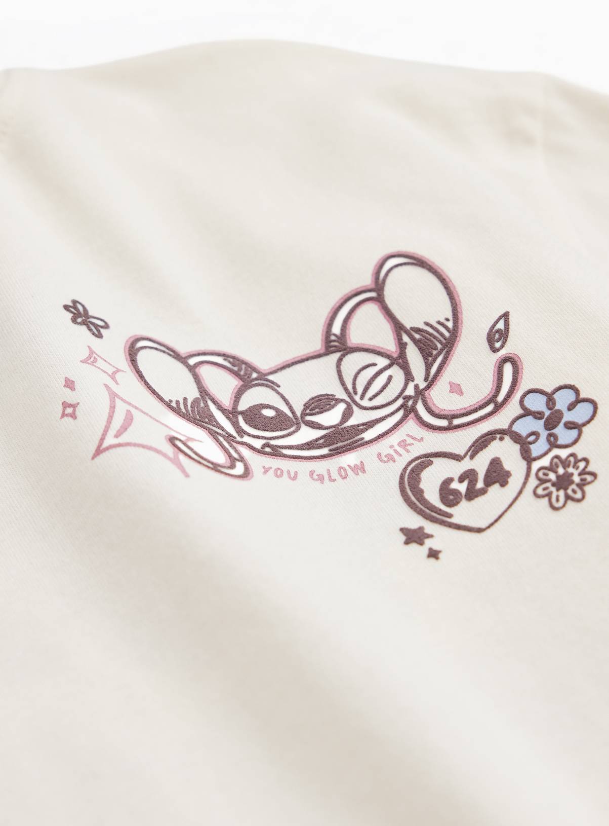 Cream Lilo & Stitch Graphic T-Shirt 13 years - Image 4