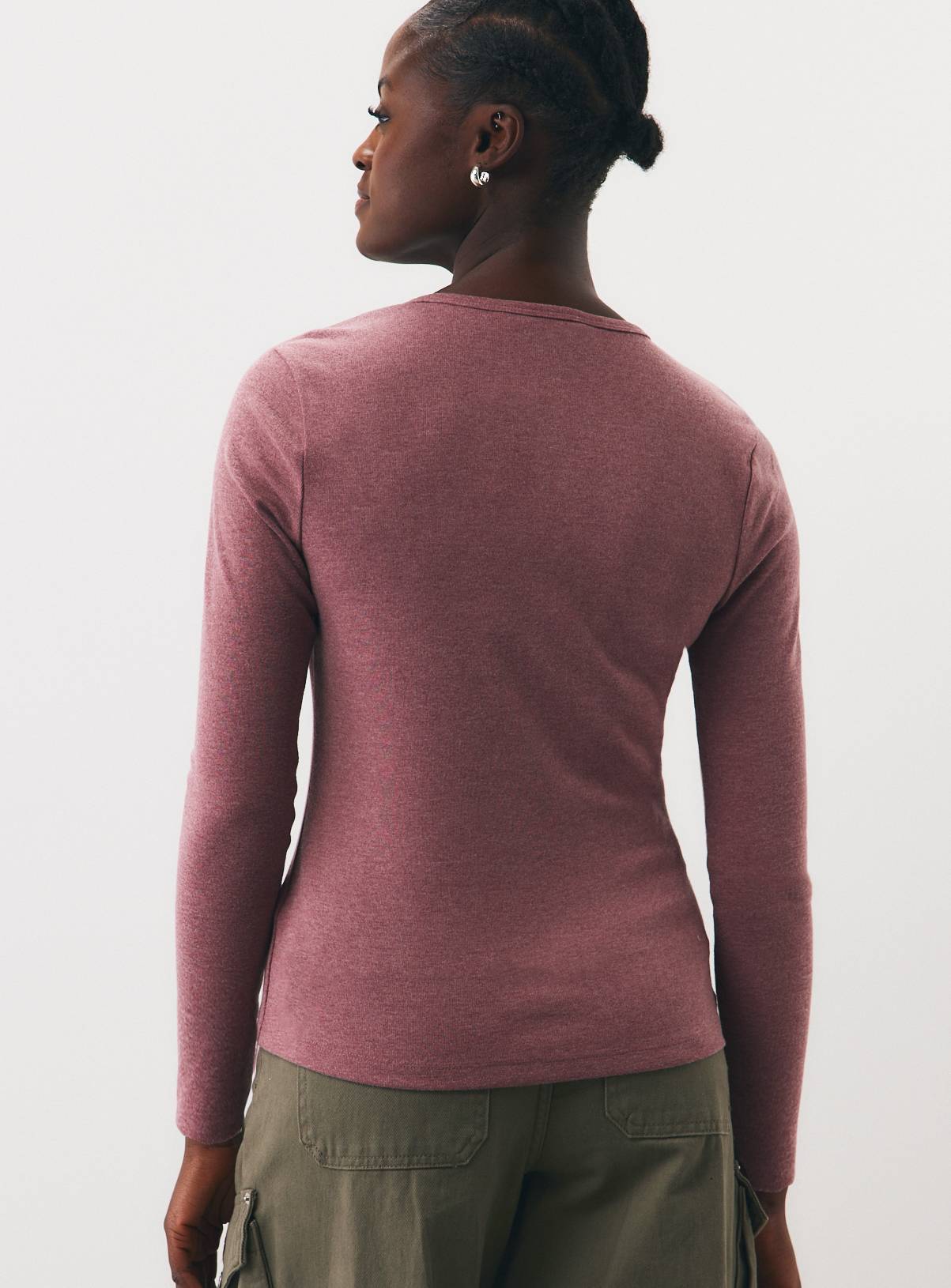 Pink Crewneck Button-Through Top 26 - Image 3
