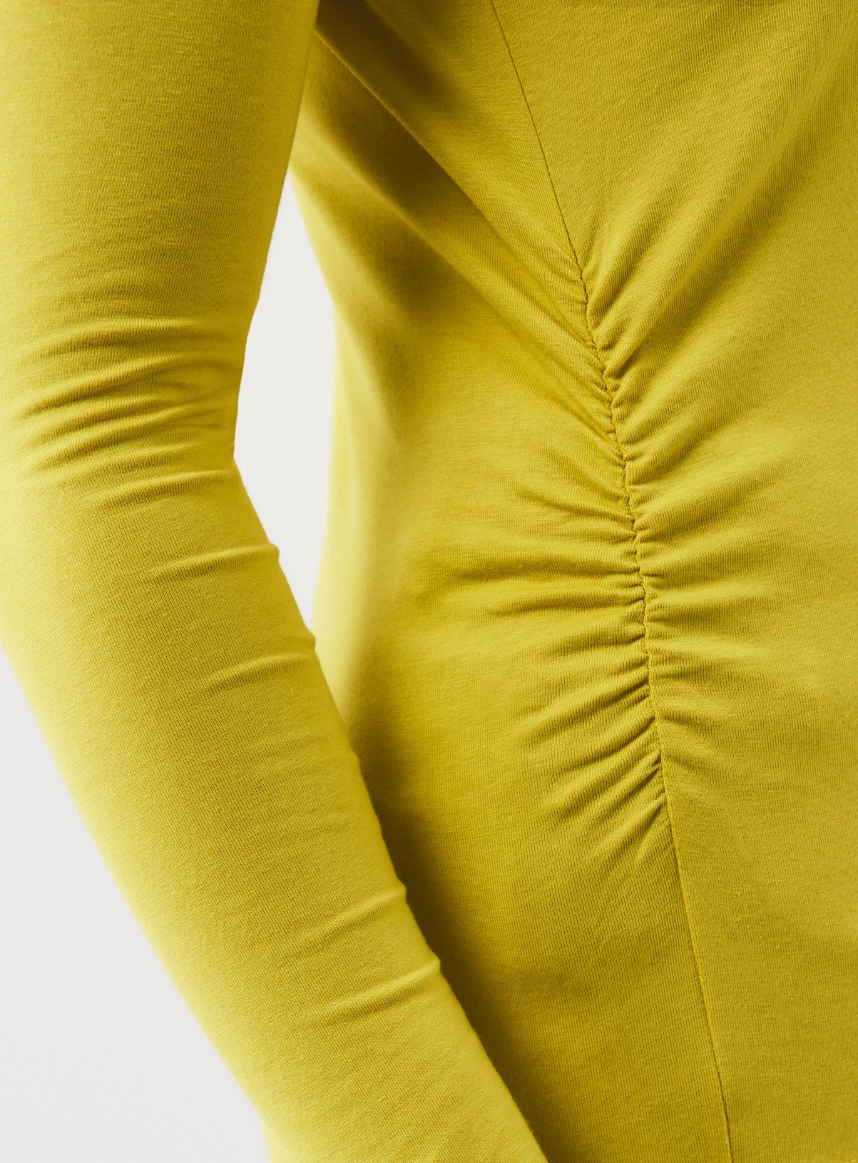 Lime Ruched Crewneck Top 6 - Image 3 thumbnail