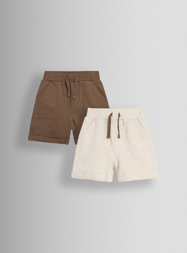 JOJO MAMAN BÉBÉ 2 Pack Jogger Shorts 6-12 months
