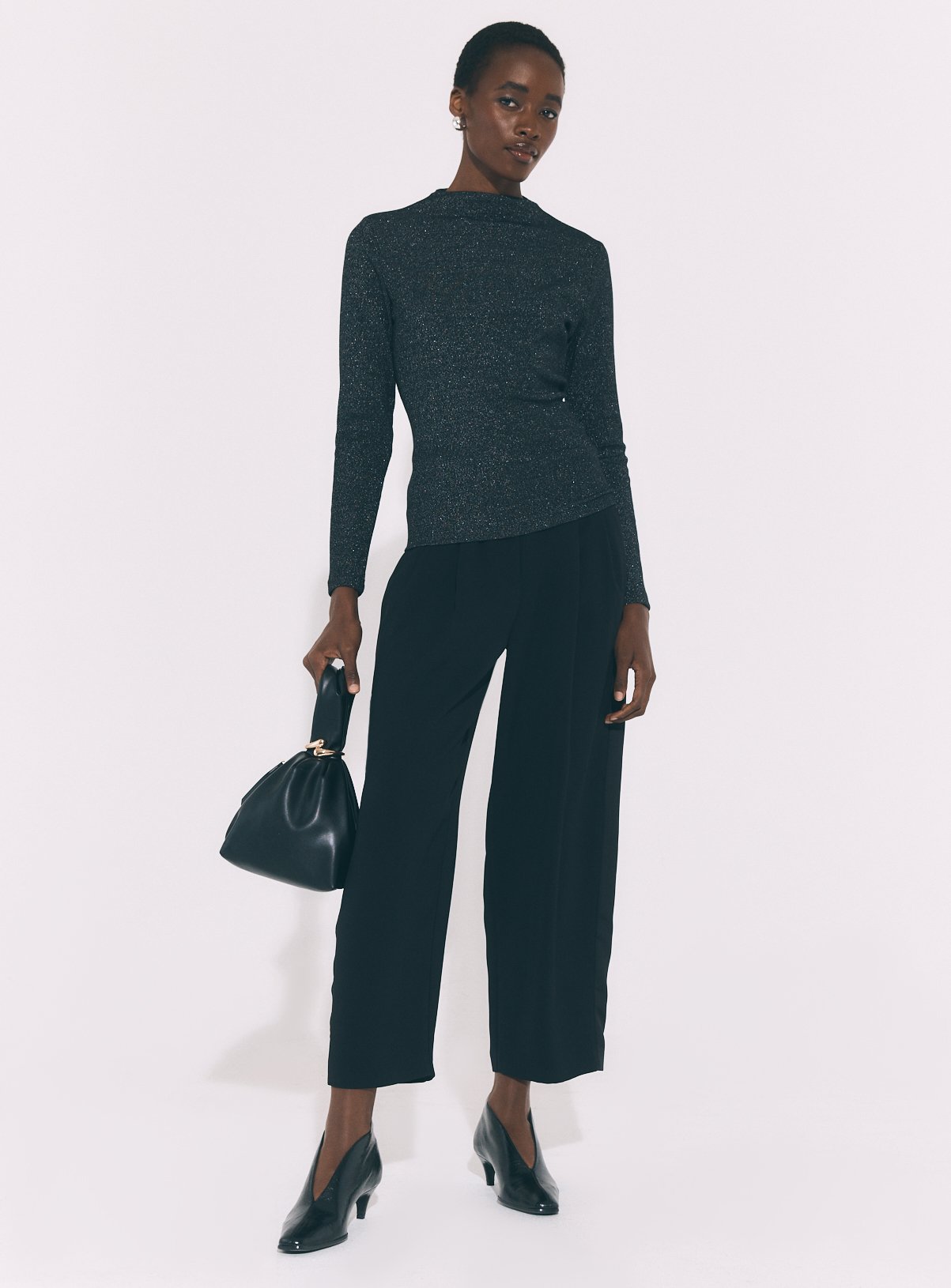Black Mock Neck Top 18 - Image 3 thumbnail